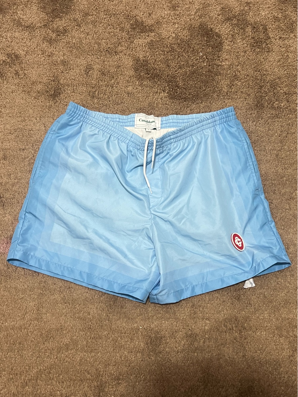 Casual Blue Men’s Athletic Shorts with Elastic Waist